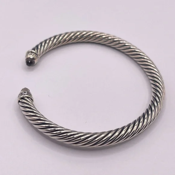 David Yurman Classic Cable Bracelet with Diamonds & Smokey Quartz - Picture 3 of 8